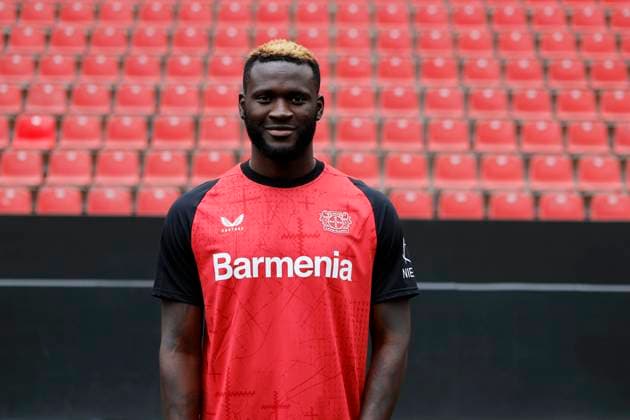 Leverkusen, Germany, Germany 1 Soccer Bundesliga, portrait appointment on 25 09 2024 in the Bay Arena in Leverkusen Victor BONIFACE Bayer 04 Leverkusen 1 BL, portrait appointment 2024 2025, Photo Norbert Schmidt, Duesseldorf