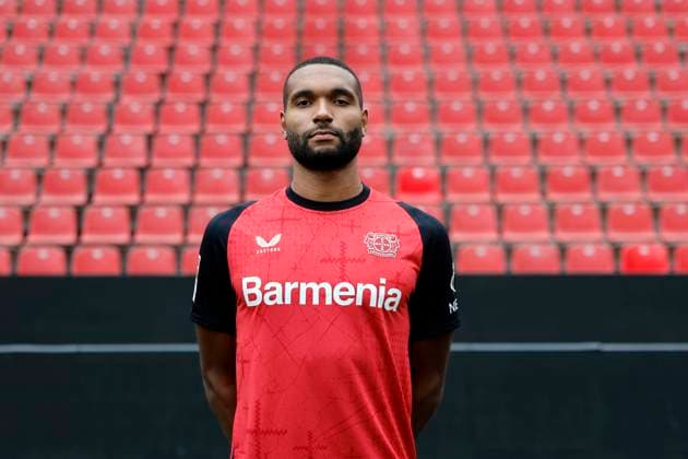 Leverkusen, Germany, Germany 1 Soccer Bundesliga, portrait appointment on 25 09 2024 in the Bay Arena in Leverkusen Jonathan TAH Bayer 04 Leverkusen 1 BL, portrait appointment 2024 2025, Photo Norbert Schmidt, Duesseldorf
