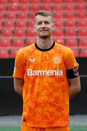 Leverkusen, Germany, Germany 1 Soccer Bundesliga, portrait appointment on 25 09 2024 in the Bay Arena in Leverkusen Lukas HRADECKY Bayer 04 Leverkusen 1 BL, portrait appointment 2024 2025, Photo Norbert Schmidt, Duesseldorf