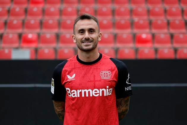 Leverkusen, Germany, Germany 1 Soccer Bundesliga, portrait appointment on 25 09 2024 in the Bay Arena in Leverkusen Aleix GARCIA Bayer 04 Leverkusen 1 BL, portrait appointment 2024 2025, Photo Norbert Schmidt, Duesseldorf