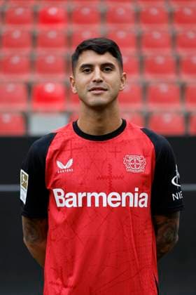 Leverkusen, Germany, Germany 1 Soccer Bundesliga, portrait appointment on 25 09 2024 in the Bay Arena in Leverkusen Exequiel PALACIOS Bayer 04 Leverkusen 1 BL, portrait appointment 2024 2025, Photo Norbert Schmidt, Duesseldorf
