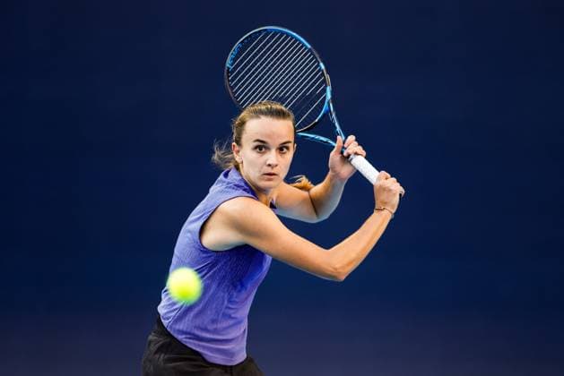 BEIJING, CHINA - SEPTEMBER 25: Clara Burel of France competes in the Women s Singles Round of 128 match against Tamara Korpatsch of Germany on day three of 2024 China Open at National Tennis Center on September 25, 2024 in Beijing, China.  Copyright: xVCGx 111520245163