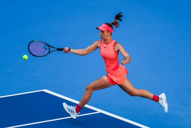 BEIJING, CHINA - SEPTEMBER 25: Tamara Korpatsch of Germany competes in the Women s Singles Round of 128 match against Clara Burel of France on day three of 2024 China Open at National Tennis Center on September 25, 2024 in Beijing, China.  Copyright: xVCGx 111520245148