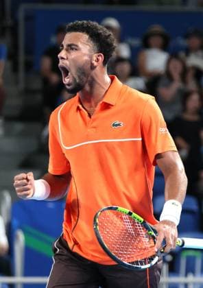 September 26, 2024, Tokyo, Japan - Arthur Fils of France shouts as he won a key point against Taylor Fritz of the United States at the first round match of the Japan Open Tennis championships at the Ariake Colosseum in Tokyo on Thursday, September 26, 2024. (photo by Yoshio Tsunoda AFLO) Noxthirdxpartyxsales  (267885430)