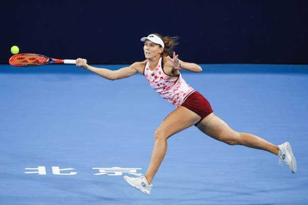 BEIJING, CHINA - SEPTEMBER 25: Varvara Gracheva of France competes in the Women s Singles Round of 128 match against Hailey Baptiste of United States on day three of 2024 China Open at National Tennis Center on September 25, 2024 in Beijing, China.  Copyright: xVCGx 111520137530