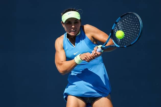 BEIJING, CHINA - SEPTEMBER 25: Viktoriya Tomova of Bulgaria competes in the Women s Singles Round of 128 match against Lesia Tsurenko of Ukraine on day three of 2024 China Open at National Tennis Center on September 25, 2024 in Beijing, China.  Copyright: xVCGx 111520140456