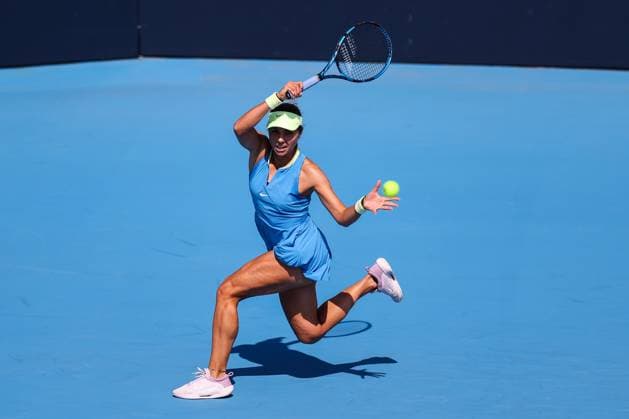 BEIJING, CHINA - SEPTEMBER 25: Viktoriya Tomova of Bulgaria competes in the Women s Singles Round of 128 match against Lesia Tsurenko of Ukraine on day three of 2024 China Open at National Tennis Center on September 25, 2024 in Beijing, China.  Copyright: xVCGx 111520140453