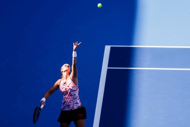 BEIJING, CHINA - SEPTEMBER 25: Greet Minnen of Belgium competes in the Women s Singles Round of 128 match against Erika Andreeva of Russia on day three of 2024 China Open at National Tennis Center on September 25, 2024 in Beijing, China.  Copyright: xVCGx 111520138538