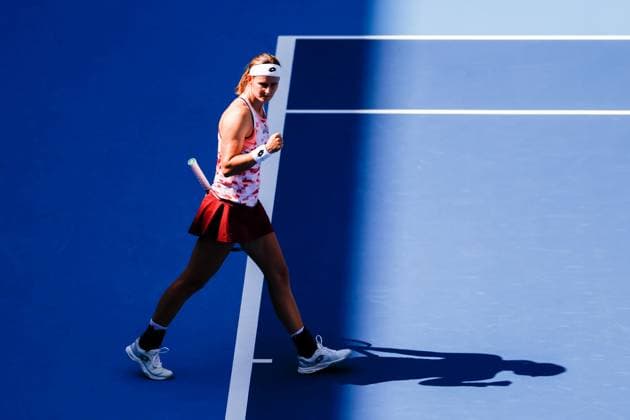 BEIJING, CHINA - SEPTEMBER 25: Greet Minnen of Belgium reacts in the Women s Singles Round of 128 match against Erika Andreeva of Russia on day three of 2024 China Open at National Tennis Center on September 25, 2024 in Beijing, China.  Copyright: xVCGx 111520138542