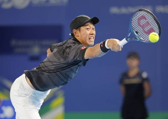 Tennis: Japan Open Japan s Kei Nishikori plays against Croatia s Marin Cilic in the first round of the Japan Open tennis championships in Tokyo on Sept. 26, 2024  A14AA0003498265P