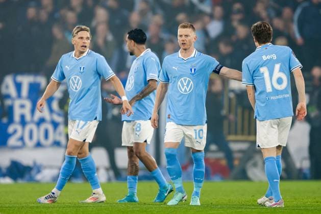 240926 Anders Christiansen of Malmö FF looks dejected after the 0 1 goal during the UEFA Europa League football match between Malmö FF and Rangers on September 26, 2024 in Malmö Photo Petter Arvidson BILDBYRAN kod PA PA0884 fotboll football soccer fotball uefa europa league malmö ff rangers bbeng depp  Copyright: PETTERxARVIDSON BB240926PA052