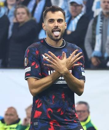 Nedim Bajrami of Rangers celebrates scoring the opening goal Malmo v Rangers, UEFA Europa League, Group Stage, Football, Eleda Stadion, Malmo, Sweden, 26 Sep 2024 EDITORIAL USE ONLY No use with unauthorised audio, video, data, fixture lists, club league logos or live services. Online in-match use limited to 120 images, no video emulation. No use in betting, games or single club league player publications.  Copyright: xMichaelxZemanek Shutterstockx 14739047l