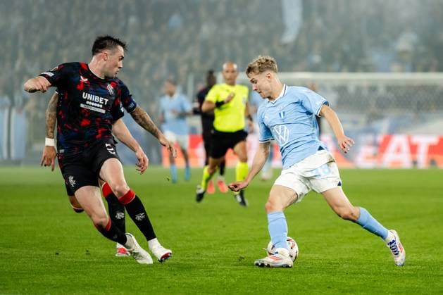 240926 Hugo Bolin of Malmö FF during the UEFA Europa League football match between Malmö FF and Rangers on September 26, 2024 in Malmö Photo Petter Arvidson BILDBYRAN kod PA PA0884 fotboll football soccer fotball uefa europa league malmö ff rangers bbeng  Copyright: PETTERxARVIDSON BB240926PA072