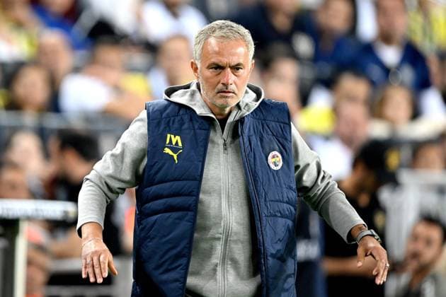 ISTANBUL - Fenerbahce SK coach Jose Mourinho during the UEFA Europa League match between Fenerbahce AS and R. Union Saint-Gilloise at the Ulker Fenerbahce Sukru Saracoglu stadium on Sept. 26, 2024 in Istanbul, Turkey. ANP Hollandse Hoogte UEFA Europa League 2024 25 2024 25 xVIxANPxSportx xGerritxvanxKeulenxIVx 509432924 originalFilename: 509432924.jpg
