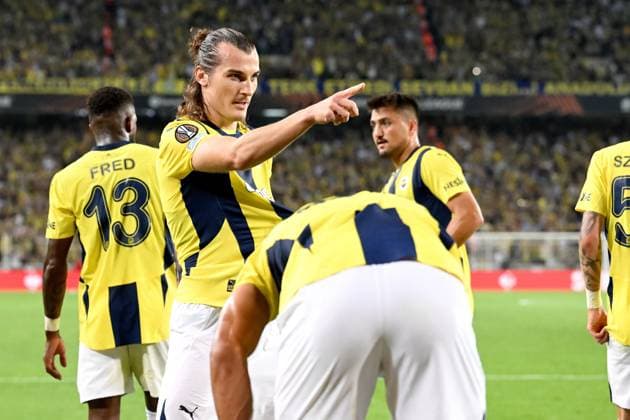 ISTANBUL - Caglar Soyuncu of Fenerbahce SK celebrates the 1-0 during the UEFA Europa League match between Fenerbahce AS and R. Union Saint-Gilloise at the Ulker Fenerbahce Sukru Saracoglu stadium on Sept. 26, 2024 in Istanbul, Turkey. ANP Hollandse Hoogte UEFA Europa League 2024 25 2024 25 xVIxANPxSportx xGerritxvanxKeulenxIVx 509433156 originalFilename: 509433156.jpg