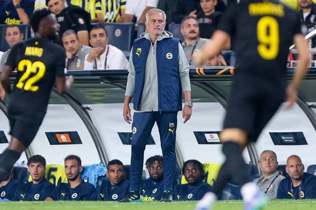 Fenerbahce SK v Royale Union Saint-Gilloise - UEFA Europa League ISTANBUL, TURKEY - SEPTEMBER 26 : Mourinho Jose head coach of Fenerbahce SK during the UEFA Europa League phase matchday 1 match between Fenerbahce SK and Royale Union Saint-Gilloise on September 26, 2024 in Istanbul, Turkey, 26 09 2024 Istanbul Turkey  Copyright: xTomasxSiskx