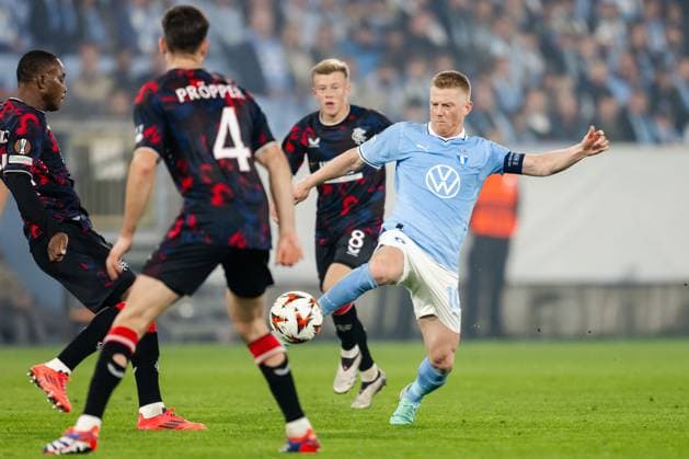 240926 Anders Christiansen of Malmö FF during the UEFA Europa League football match between Malmö FF and Rangers on September 26, 2024 in Malmö Photo Petter Arvidson BILDBYRAN kod PA PA0884 fotboll football soccer fotball uefa europa league malmö ff rangers bbeng  Copyright: PETTERxARVIDSON BB240926PA078