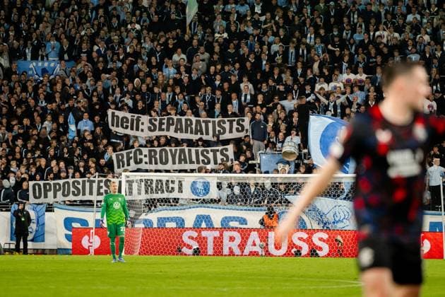 240926 Fans of Malmö FF during the UEFA Europa League football match between Malmö FF and Rangers on September 26, 2024 in Malmö Photo Petter Arvidson BILDBYRAN kod PA PA0884 fotboll football soccer fotball uefa europa league malmö ff rangers bbeng publik banderoll  Copyright: PETTERxARVIDSON BB240926PA080