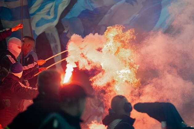240926 Fans of Malmö FF during the UEFA Europa League football match between Malmö FF and Rangers on September 26, 2024 in Malmö Photo Petter Arvidson BILDBYRAN kod PA PA0884 fotboll football soccer fotball uefa europa league malmö ff rangers bbeng publik  Copyright: PETTERxARVIDSON BB240926PA088