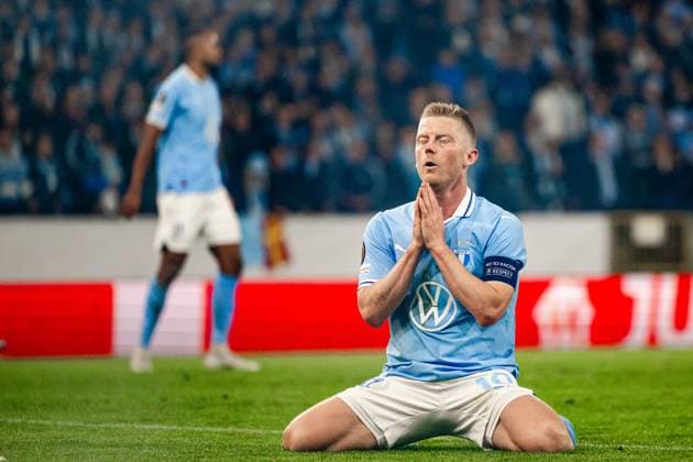 240926 Anders Christiansen of Malmö FF looks dejected during the UEFA Europa League football match between Malmö FF and Rangers on September 26, 2024 in Malmö Photo Petter Arvidson BILDBYRAN kod PA PA0884 fotboll football soccer fotball uefa europa league malmö ff rangers bbeng depp  Copyright: PETTERxARVIDSON BB240926PA091