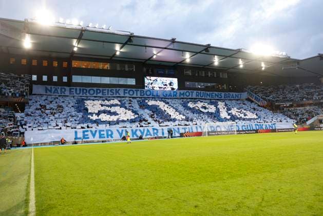MALMÖ, SWEDEN 20240926 Malmö FF tifo before Thursdays Europa League football match between Malmö FF and Rangers FC at Eleda Stadium New Malmö Stadium MALMÖ SWEDEN x10600x  Copyright: xAndreasxHillergren TTx EUROPA LEAGUE MALMÖ FF-RANGERS FC