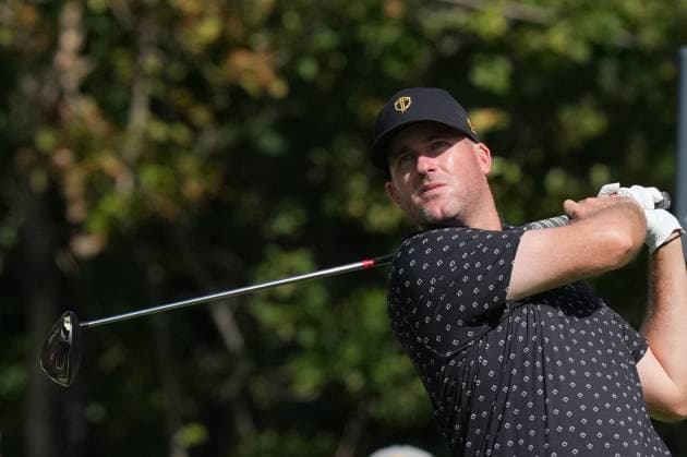 September 26, 2024, Montreal, Pq, Canada: International team member Taylor Pendrith of Canada tees off on the fourth hole during a first round four-ball match at the Presidents Cup golf tournament at the Royal Montreal Golf Club in Montreal, Thursday, Sept. 26, 2024. Canada News - September 26, 2024  - ZUMAc35_ 20240926_zaf_c35_079 Copyright: xChristinnexMuschix