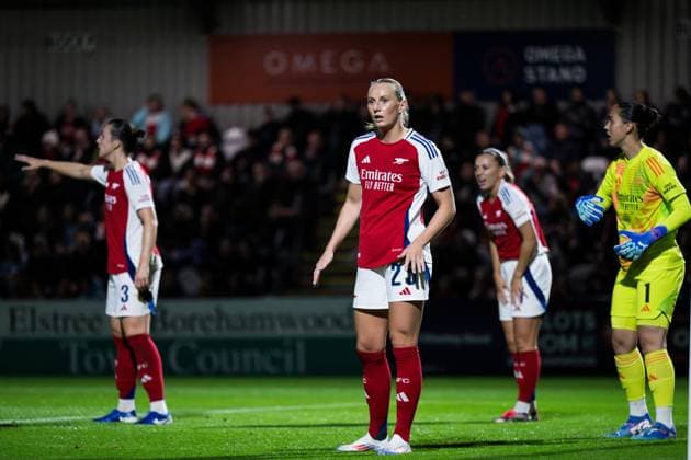 240926 Stina Blackstenius of Arsenal during the UEFA Women s Champions League qualifying match between Arsenal and Häcken on September 26, 2024 in London Photo Emma Wallskog BILDBYRAN COP 320 EW0435 fotboll football soccer fotball champions league arsenal häcken dam bbeng  Copyright: EMMAxWALLSKOG BB240926EW069