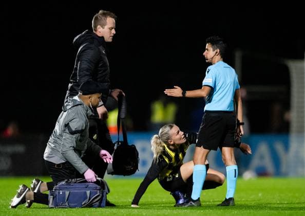 240926 Josefine Rybrink of Häcken during the UEFA Women s Champions League qualifying match between Arsenal and Häcken on September 26, 2024 in London Photo Emma Wallskog BILDBYRAN COP 320 EW0435 fotboll football soccer fotball champions league arsenal häcken dam bbeng  Copyright: EMMAxWALLSKOG BB240926EW075