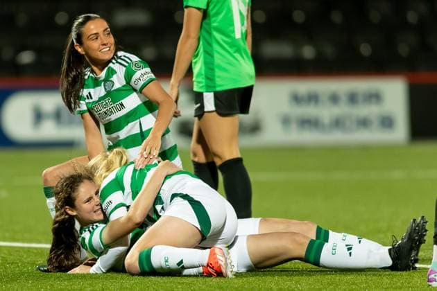 Celtic Women v Vorskla Poltava Women UEFA Womens Champions League 26 09 2024. GOAL! 1-0 (2-0) c23 scores a vital opening goal during the UEFA Womens Champions League match between Celtic Women and Vorskla Poltava Women at Albert Bartlett Stadium, Glasgow, Scotland on 26 September 2024. Editorial use only , Copyright: xColinxPoultneyx PSI-20512-0006