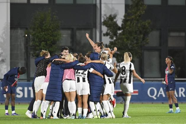 Joie Juventus FOOTBALL FEMININ : Paris Saint Germain Vs Juventus - Ligue des Champions - 26 09 2024 MichaelBaucher Panoramic 