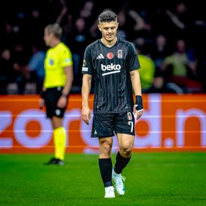 Besiktas JK midfielder Milot Rashica dejected, during the match Ajax Besiktas at the Johan Cruijff ArenA for the UEFA Europa League League phase Matchday 1 season 2024 2025 in AMSTERDAM, Netherlands on 26 september 2024, photo by Marcel van Dorst EYE4images DeFodi Images Defodi 746 190759 Defodi-746
