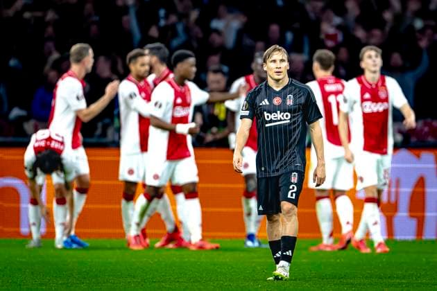 Besiktas JK defender Jonas Svensson dejected, during the match Ajax Besiktas at the Johan Cruijff ArenA for the UEFA Europa League League phase Matchday 1 season 2024 2025 in AMSTERDAM, Netherlands on 26 september 2024, photo by Marcel van Dorst EYE4images DeFodi Images Defodi 746 190761 Defodi-746