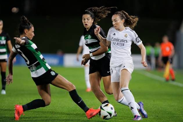 Real Madrid v Sporting CP: UEFA Women s Champions League 2nd Round 2nd Leg Caroline Weir of Real Madrid women is in action during the UEFA Women s Champions League 24 25 match, Round 2, second leg between Real Madrid and Sporting Portugal at Alfredo Di Stefano stadium in Madrid, Spain, on September 26. Madrid Spain  Copyright: xGuillermoxMartinezx originalFilename:martinez-uefawome240926_npzNB.jpg