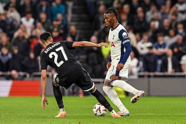 London, England - September 26: Destiny Udogie of Tottenham during the UEFA Europa League 2024 25 match between Tottenham Hotspur FC v FK Qarabag at Tottenham Hotspur Stadium on September 26, 2024 in London, England. (David Horton SPP) Copyright: xDavidxHorton SPPx spp-en-DaHo-davidhorton260924191