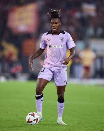 AS Roma v Athletic Club - Europa League 2024 25 League Phase Nico Williams of Athletic Club in action during the Europa League match between AS Roma and Athletic Club at Stadio Olimpico on September 26, 2024, in Rome, Italy. Rome Stadio Olimpico Rome Italy RL_ASRvATH_EL_000117 Copyright: xRicardoxLarreinax