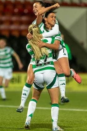 Celtic Women v Vorskla Poltava Women UEFA Womens Champions League 26 09 2024. GOAL! 2-0 (3-0) Shannon McGregor of Celtic celebrates following her goal during the UEFA Womens Champions League match between Celtic Women and Vorskla Poltava Women at Albert Bartlett Stadium, Glasgow, Scotland on 26 September 2024. Editorial use only , Copyright: xColinxPoultneyx PSI-20512-0035