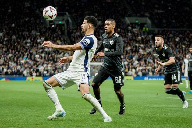 London, England, September 27 2024: Dominic Solanke (19 Tottenham Hotspur) in action during the UEFA Europa League game between Tottenham Hotspur and Qarabag FK at Tottenham Hotspur Stadium in London, England. (Pedro Porru SPP) Copyright: xPedroxPorrux xSPPx spp-en-PePoSp-4F8A6368_DxO