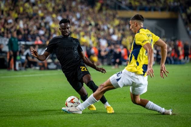 Fenerbahce v Union Saint Gilloise UEFA Europa League MD1 Mert Muldur of Fenerbahce in action during the match. Fenerbahce and Union Saint Gilloise faced each other in the UEFA Europa League matchday 1, the match took place at Sukru Saracoglu Stadium on September 26, 2024 Istanbul Istanbul Turkey Copyright: xYagizxGurtugx
