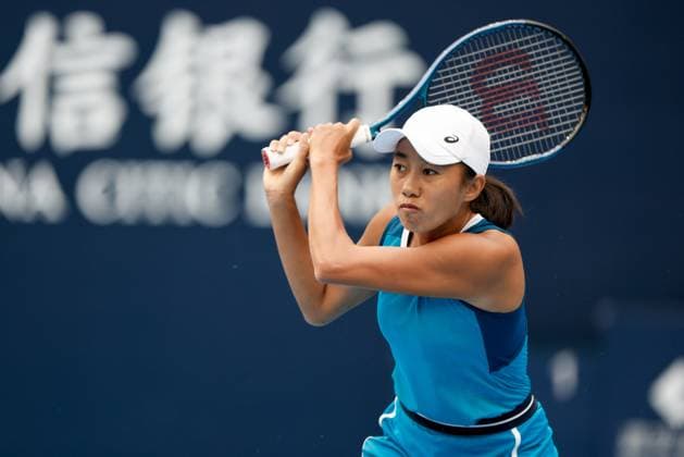 BEIJING, CHINA - SEPTEMBER 27: Zhang Shuai of China competes in the Women s Singles Round of 64 match against Emma Navarro of America on day five of 2024 China Open at National Tennis Center on September 27, 2024 in Beijing, China.  Copyright: xVCGx 111520483590