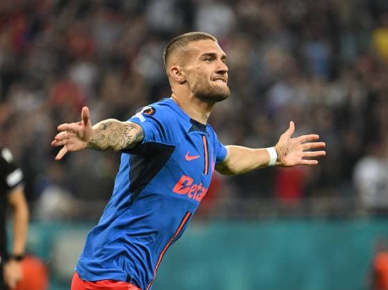 George Daniel Birligea celebrates after scoring a goal during the UEFA Europa League match between FCSB and RFS at the National Arena in Bucharest, Thursday, September 26, 2024 Bucharest Copyright: xRazvanxPasarica SPORTxPICTURESx