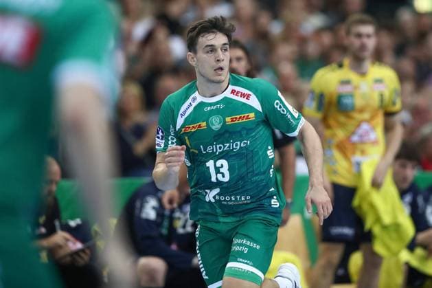 26 09 2024, xtgx, Handball Daikin HBL, SC DHfK Leipzig Rhein Neckar Loewen emspor, v l Matej Klima Leipzig, 13 Leipzig