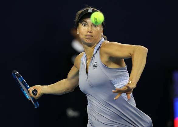 (240927) -- BEIJING, Sept. 27, 2024 -- Yulia Putintseva hits a return during the women s singles second round match between Osaka Naomi of Japan and Yulia Putintseva of Kazakhstan at 2024 China Open tennis tournament in Beijing, capital of China, Sept. 27, 2024. ) (SP)CHINA-BEIJING-TENNIS-CHINA OPEN-WOMEN S SINGLES-SECOND ROUND (CN) ZhangxChenlin 
