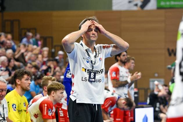 Matthias Flor HBW Balingen Weilstetten, Coach GER, HC Elbflorenz 2006 vs HBW Balingen Weilstetten, Handball, 2 Bundesliga, Matchday 4, Season 2024 2025, 27 09 2024 GER, HC Elbflorenz 2006 vs HBW Balingen Weilstetten, Handball, 2 Bundesliga, Matchday 4, Season 2024 2025, 27 09 2024 Dresden Copyright: xEibner-Pressefoto StefaniexFleisx EP_SFR