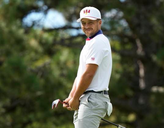 September 27, 2024, Montreal, Pq, Canada: United States team member Xander Schauffele watches his put during second round foursome match at the Presidents Cup golf tournament at Royal Montreal Golf Club in Montreal, Friday Sept. 27, 2024. Golf 2024: Presidents Cup: Round Two  - ZUMAc35_ 20240927_zaf_c35_032 Copyright: xFrankxGunnx