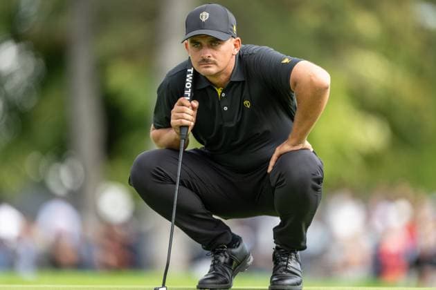 MONTREAL, QC - SEPTEMBER 27: International Team golfer Christiaan Bezuidenhout on the first green at the 2024 Presidents Cup on September 27, 2024 at The Royal Montreal Golf Club in Montreal, QC (Photo by Vincent Ethier Icon Sportswire) GOLF: SEP 27 Presidents Cup EDITORIAL USE ONLY Icon2409270785