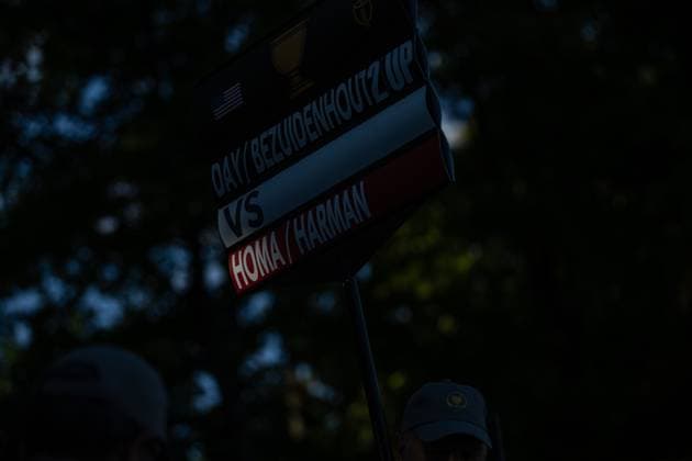 MONTREAL, QC - SEPTEMBER 27: at the 2024 Presidents Cup on September 27, 2024 at The Royal Montreal Golf Club in Montreal, QC (Photo by Vincent Ethier Icon Sportswire) GOLF: SEP 27 Presidents Cup EDITORIAL USE ONLY Icon2409273933