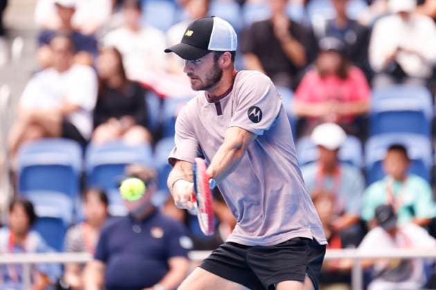 September 28, 2024, Tokyo, Japan: Tommy PAUL (USA) hits a return against Tomas MACHAC (CZE) during the Kinoshita Group Japan Open Tennis Championships 2024 at the Ariake Coloseum. This is the longest-running ATP, Tennis Herren Tour tournament in Asia, first held in 1972. The tournaments run from September 23 to October 1st. Tokyo Japan - ZUMAm191 20240928_aap_m191_010 Copyright: xRodrigoxReyesxMarinx
