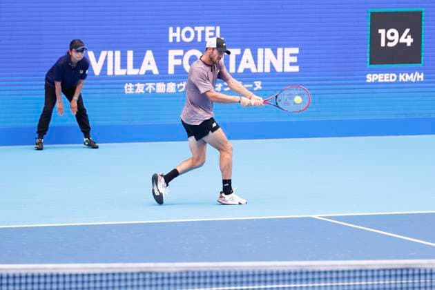 September 28, 2024, Tokyo, Japan: Tommy PAUL (USA) hits a return against Tomas MACHAC (CZE) during the Kinoshita Group Japan Open Tennis Championships 2024 at the Ariake Coloseum. This is the longest-running ATP, Tennis Herren Tour tournament in Asia, first held in 1972. The tournaments run from September 23 to October 1st. Tokyo Japan - ZUMAm191 20240928_aap_m191_019 Copyright: xRodrigoxReyesxMarinx