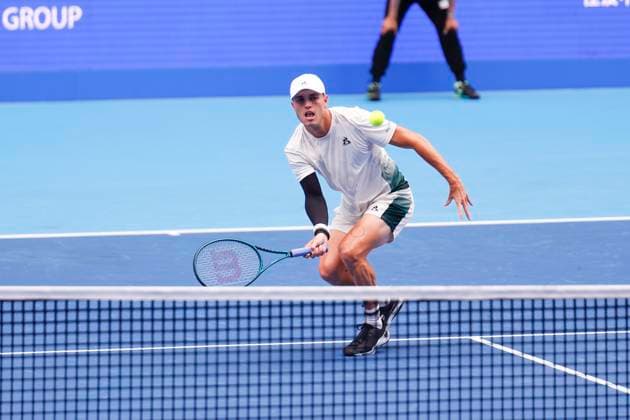 September 28, 2024, Tokyo, Japan: Christopher O CONNELL (AUS) hits a return against Alex MICHELSEN (USA) during the Kinoshita Group Japan Open Tennis Championships 2024 at the Ariake Coloseum. This is the longest-running ATP, Tennis Herren Tour tournament in Asia, first held in 1972. The tournaments run from September 23 to October 1st. Tokyo Japan - ZUMAm191 20240928_aap_m191_047 Copyright: xRodrigoxReyesxMarinx
