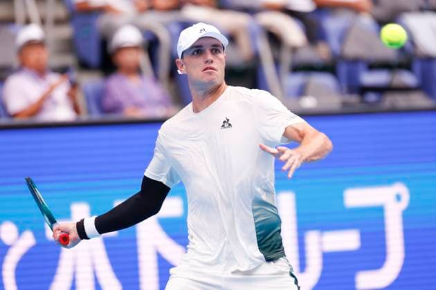 September 28, 2024, Tokyo, Japan: Christopher O CONNELL (AUS) hits a return against Alex MICHELSEN (USA) during the Kinoshita Group Japan Open Tennis Championships 2024 at the Ariake Coloseum. This is the longest-running ATP, Tennis Herren Tour tournament in Asia, first held in 1972. The tournaments run from September 23 to October 1st. Tokyo Japan - ZUMAm191 20240928_aap_m191_049 Copyright: xRodrigoxReyesxMarinx